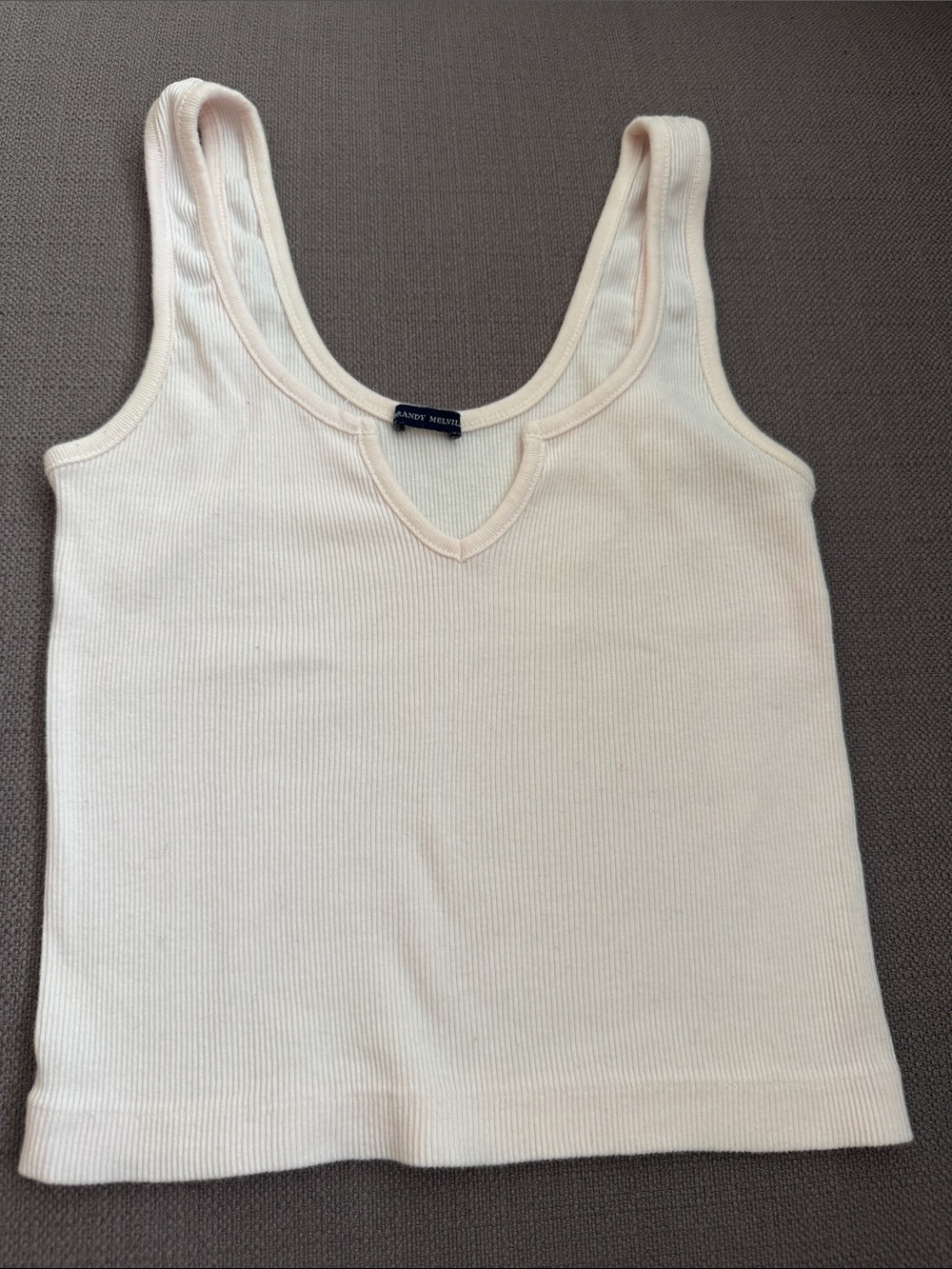 Brandy Melville light pink Ribbed V-Notch Tank